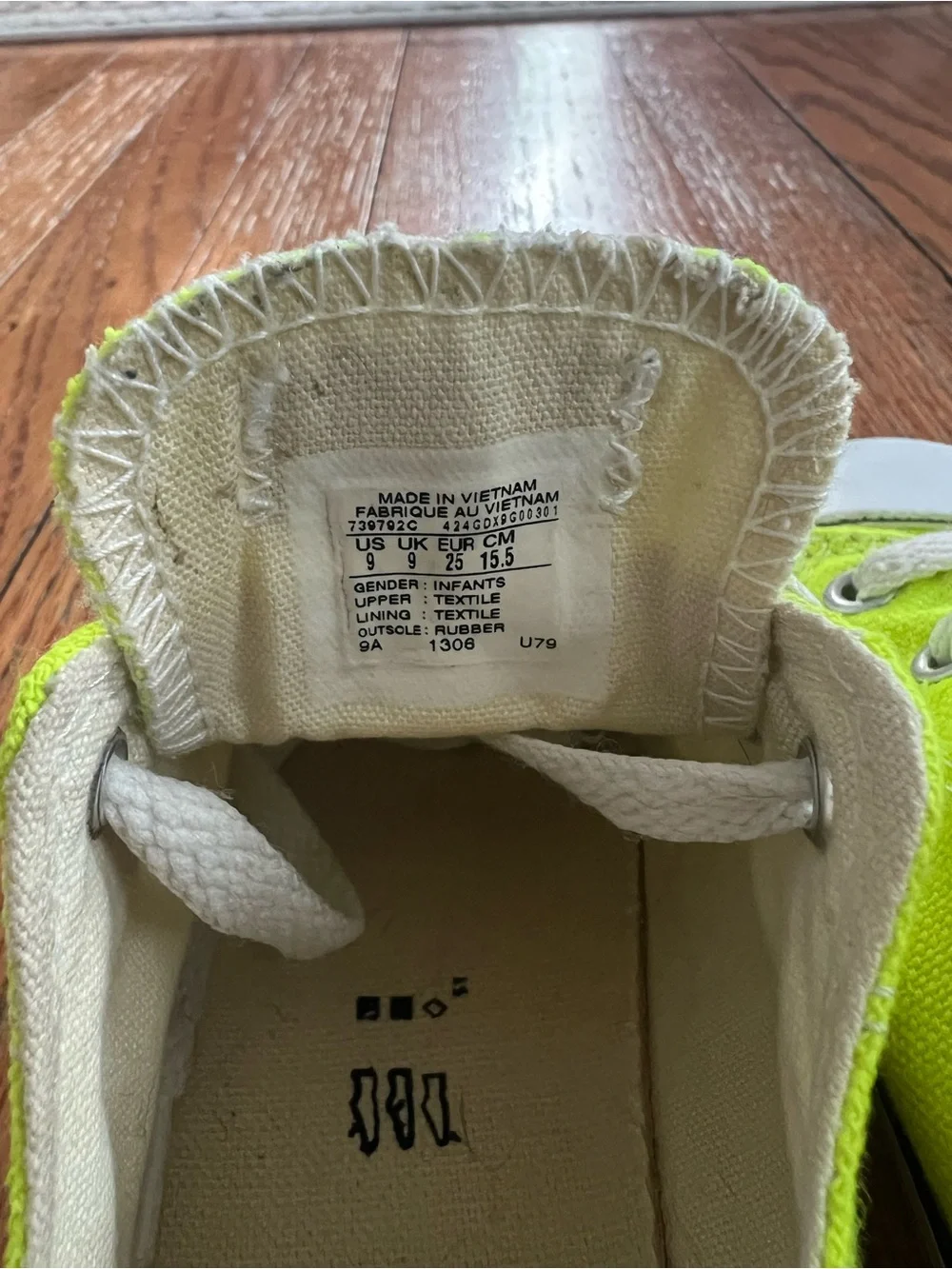 Converse Kids Neon Yellow Low Top Sneakers